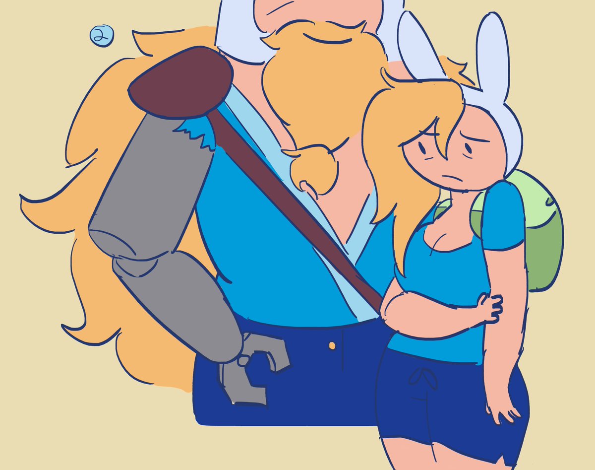 StarrySheepArt's tweet image. I&apos;ve been wanting these two to meet since I was 14 so have a poorly formatted comic (1/4) #adventuretime #fionnaandcake