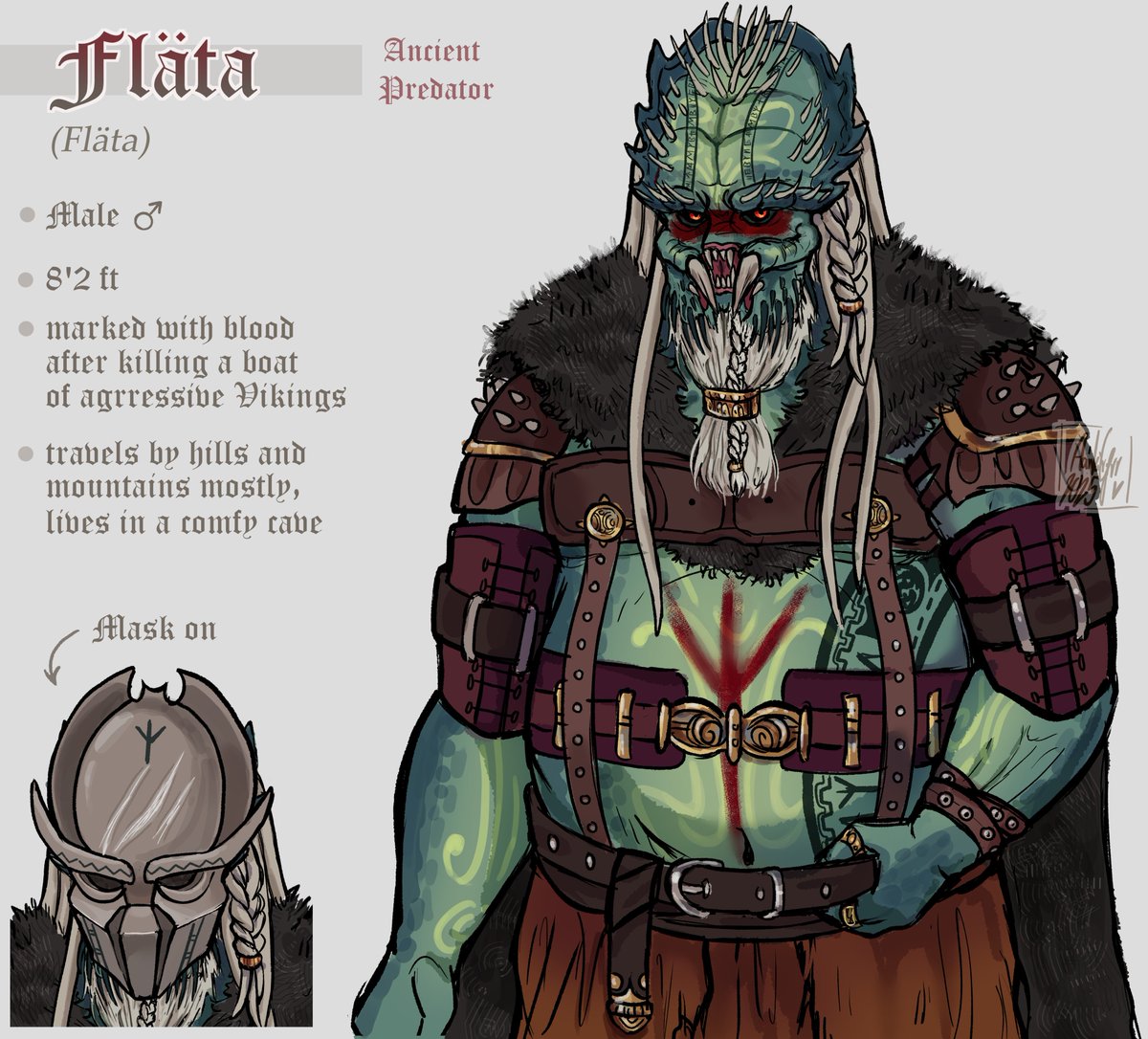 AankirGrr's tweet image. new big guy in my personal collection 🏔️
#yautja #predator #oc