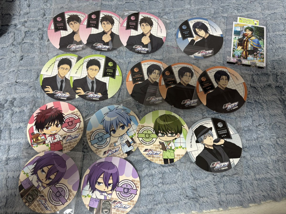 黒子のバスケ 黒バス 中外カフェ コースター 木吉3 日向2 高尾3 実渕