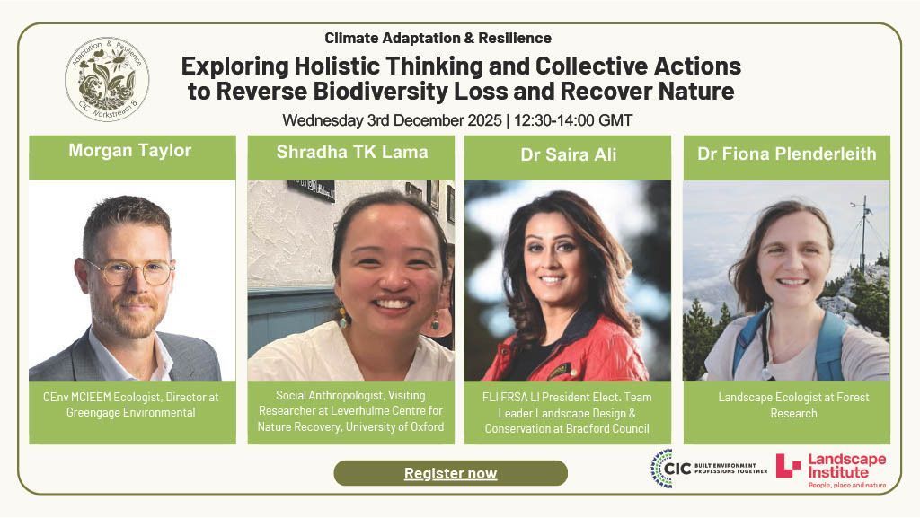 talklandscape's tweet image. On 3 December, this interdisciplinary webinar will explore holistic strategies to navigate the challenges in reversing biodiversity loss and recovering nature, such as global commitments, local knowledge, and technical skills.➡️ buff.ly/guroPzK 

#landscapearchitecture