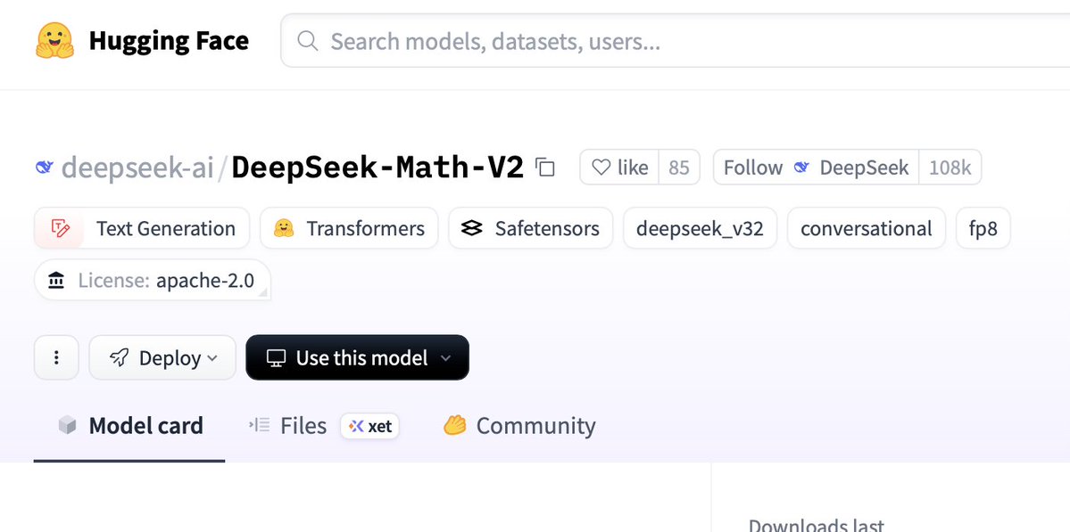 Conciso pero significativo, DeepSeek-Math-V2 (685B) de código abierto de DeepSeek es un modelo matemático construido sob