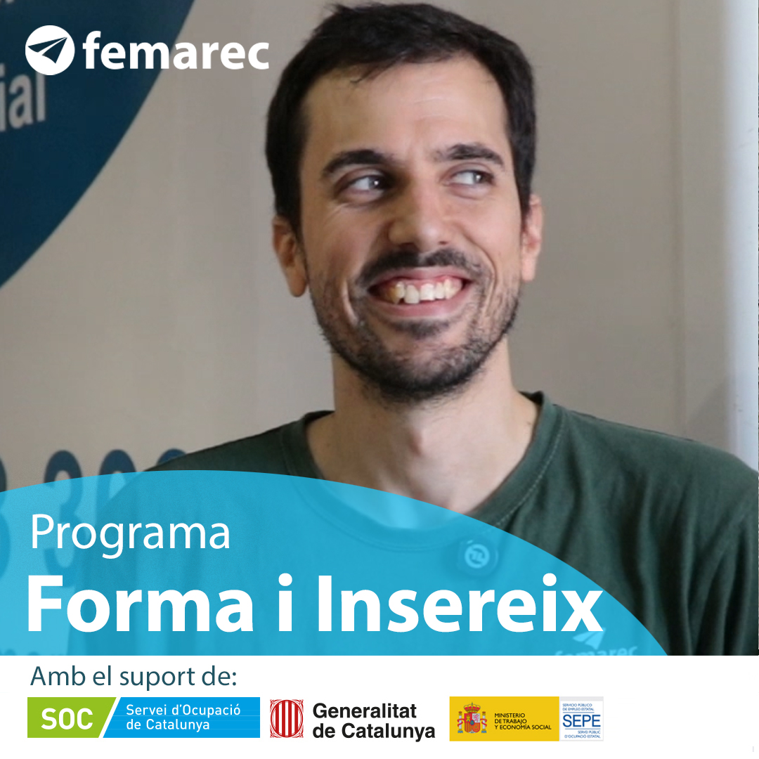femarec's tweet image. 📢Aquest any, amb el programa Forma i Insereix, hem inserit laboralment el 60% dels participants.

👉Forma i Insereix és un programa 100% subvencionat pel SOC i el SEPE.
#inserciólaboral #formaciósubvencionada #feina #inserció #formació