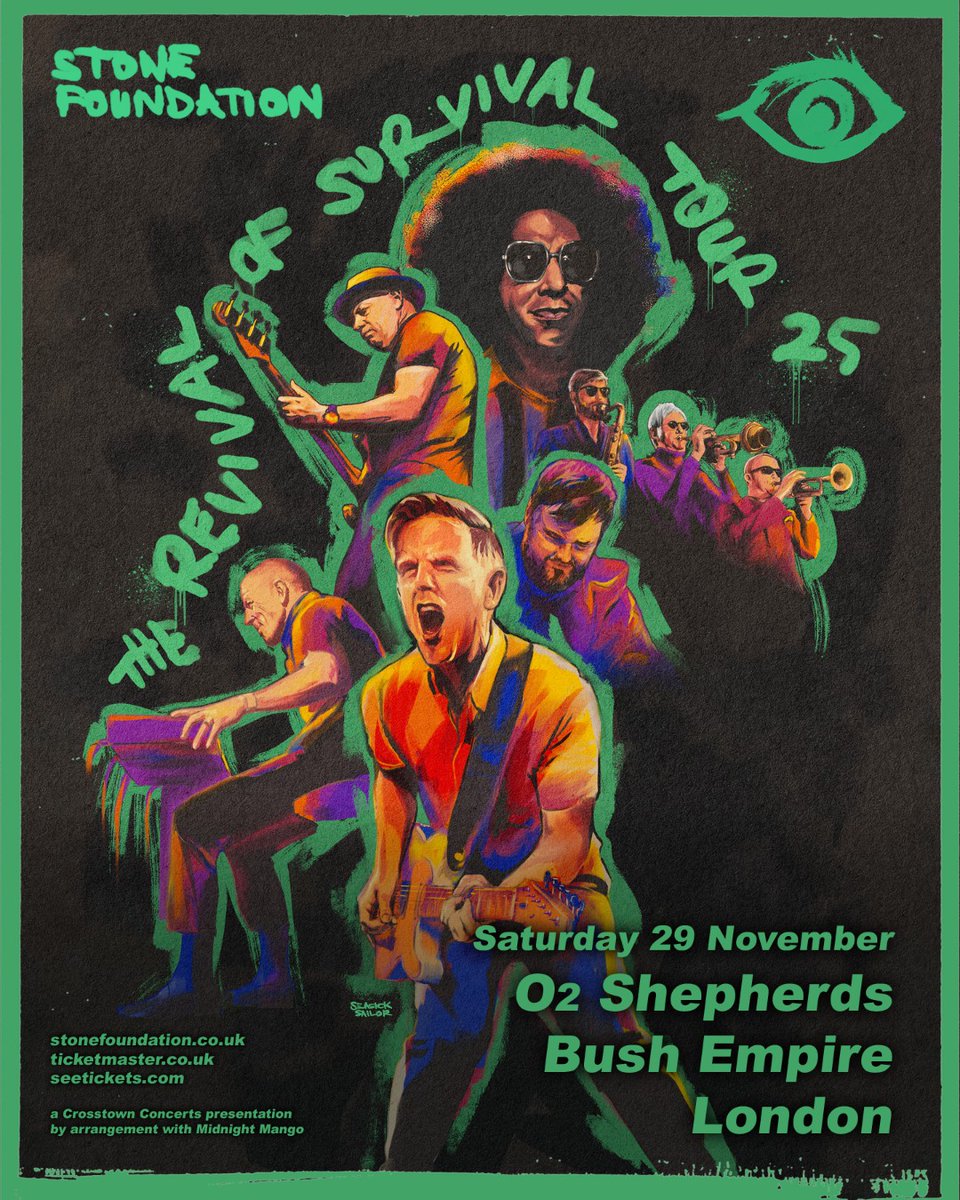 O2SBE's tweet image. This Saturday! @stonefoundation bring their fusion of classic soul, jazz, and rhythm and blues to #O2ShepherdsBushEmpire - don&apos;t miss out 🎶

Grab your tickets👉amg-venues.com/MFQC50XycTv 
#StoneFoundation