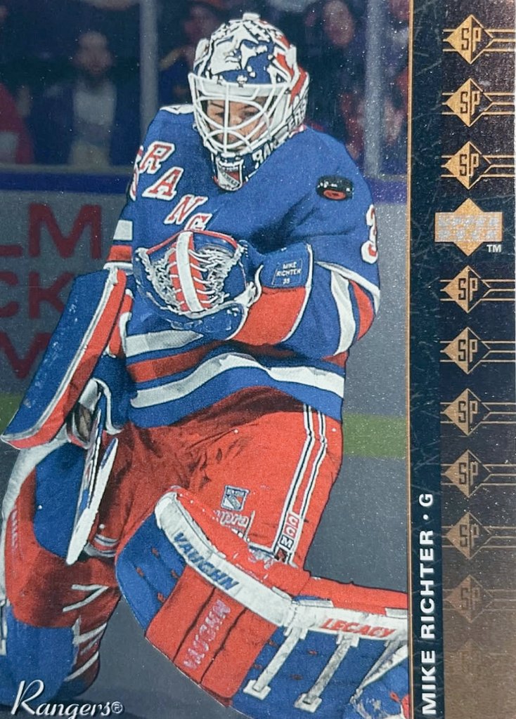 NHLHockeyCards's tweet image. Mike Richter New York Rangers Upper Deck Card @NYRangers #NYR #NHL
