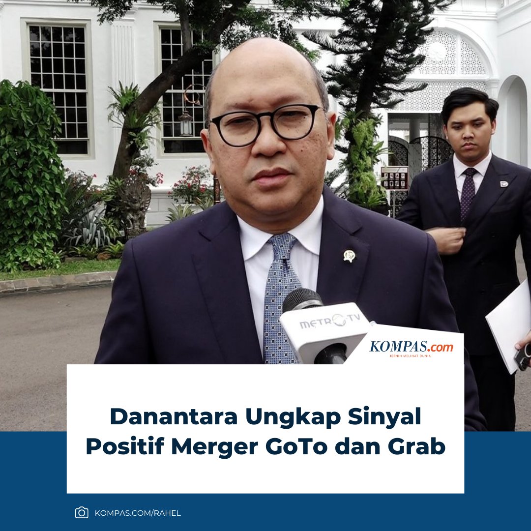 kompascom's tweet image. CEO Danantara Rosan Roeslani mengatakan, proses merger atau penggabungan dua raksasa teknologi, yakni Grab dan GoTo (PT GoTo Gojek Tokopedia Tbk), masih berjalan.

Baca di: nasional.kompas.com/read/2025/11/2…

| #Danantara #GoTo #Grab