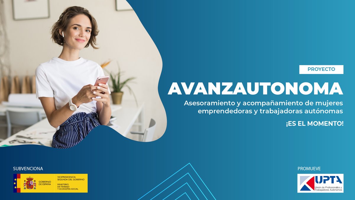 🎯 ¿Eres mujer y quieres emprender? ¡Es el momento!
Infórmate y asesórate con #AVANZAUTONOMA un proyecto promovido por UPTA y subvencionado por el Ministerio de Trabajo y Economía Social en f.mtr.cool/foaxkfywhn
<a href="/EDUARDOABADSABA/">Presidente UPTA España</a>