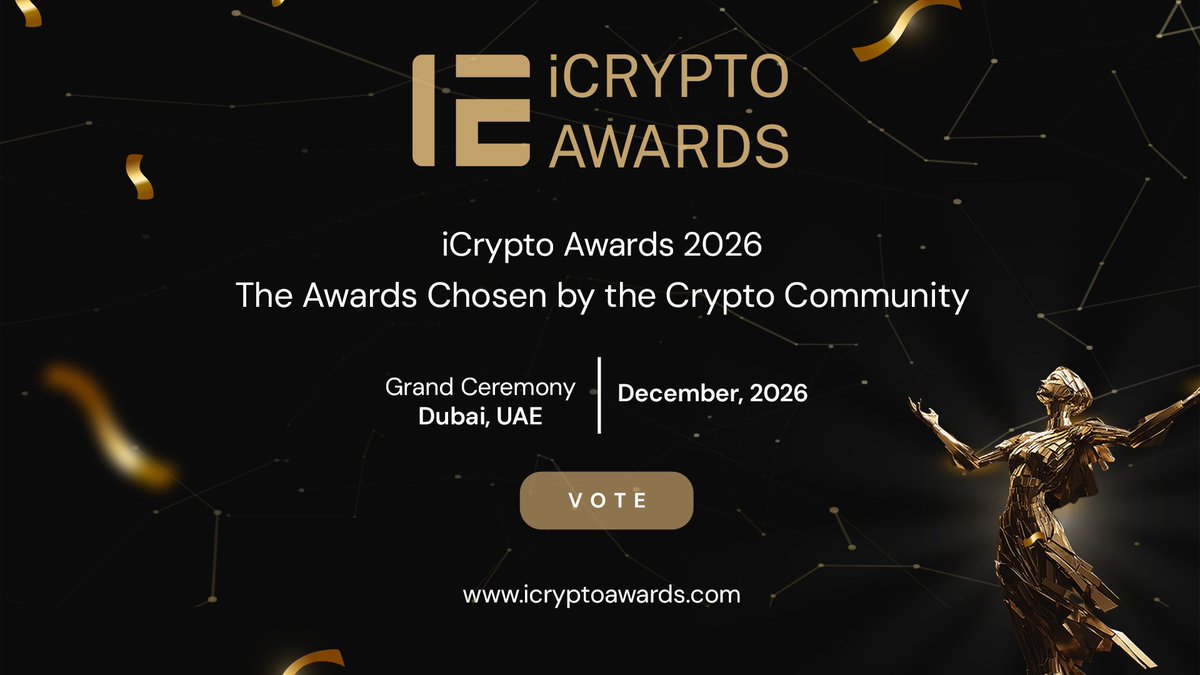 📢 Coin Edition is proud to be Media Partner for I - Crypto Awards 2025. 

🎟 Tickets: icryptoawards.com

📍 Grand Ceremony Dubai, UAE | December 2026

Join iCrypto Awards as the community crowns this year’s People’s Choice winners.

#ICryptoAwards #CryptoAwards #Web3