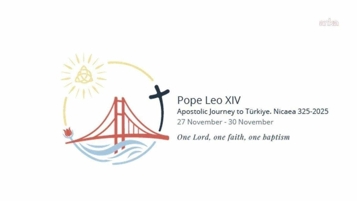 papanın yöneteceği ayinin tanıtım logosu
boğazın bir yanında haç var diğerinde lale
haç yükseliyor, lale batıyor
körü öpsen gözü açılırdı