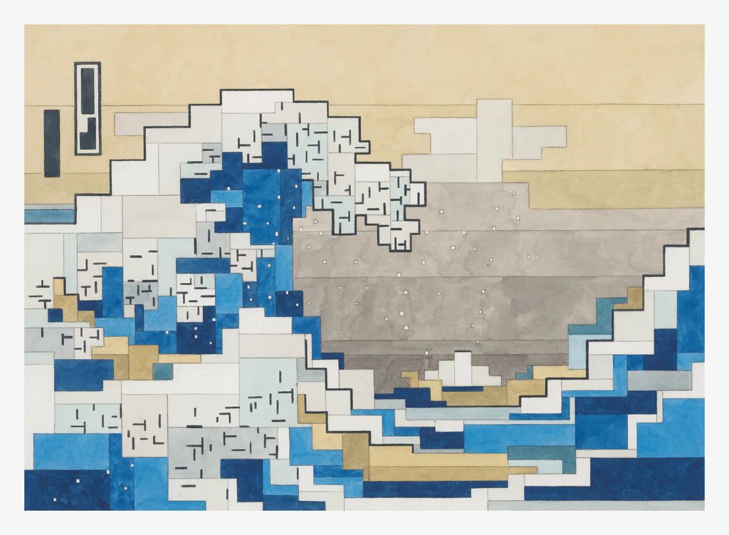 The Great Wave off Kanagawa, after Hokusai 

adamstudioart.com/collections/st…