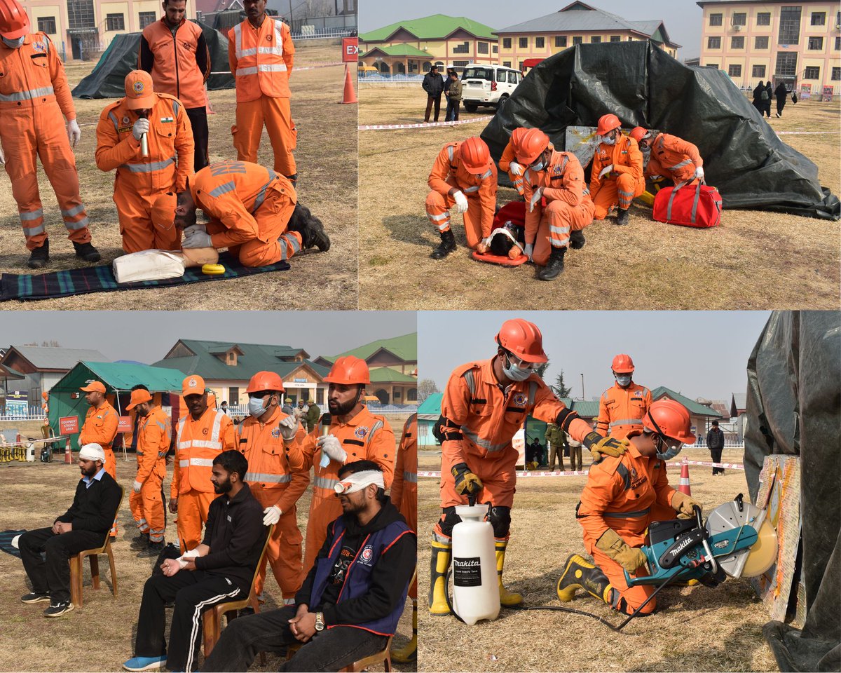 13Bnndrf's tweet image. Team 13 BN NDRF conducted District level Mock Exercise at Imtiaz Memorial Government Degree College, District Shopian, J&amp;amp;K to enhance preparedness and response capabilities for earthquake related disasters.
@NDRFHQ
 @ndmaindia
@official_dgar
 @ANI