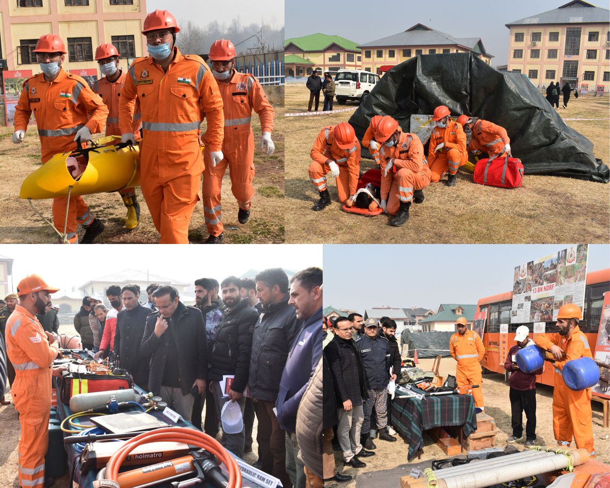 13Bnndrf's tweet image. Team 13 BN NDRF conducted District level Mock Exercise at Imtiaz Memorial Government Degree College, District Shopian, J&amp;amp;K to enhance preparedness and response capabilities for earthquake related disasters.
@NDRFHQ
 @ndmaindia
@official_dgar
 @ANI