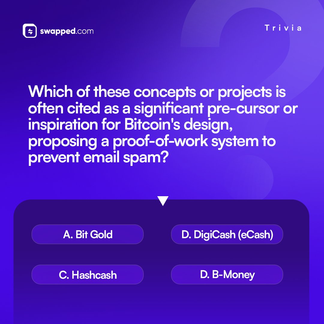 swappedcom's tweet image. Crypto trivia time! 

$50 to one lucky winner

RT + reply to enter