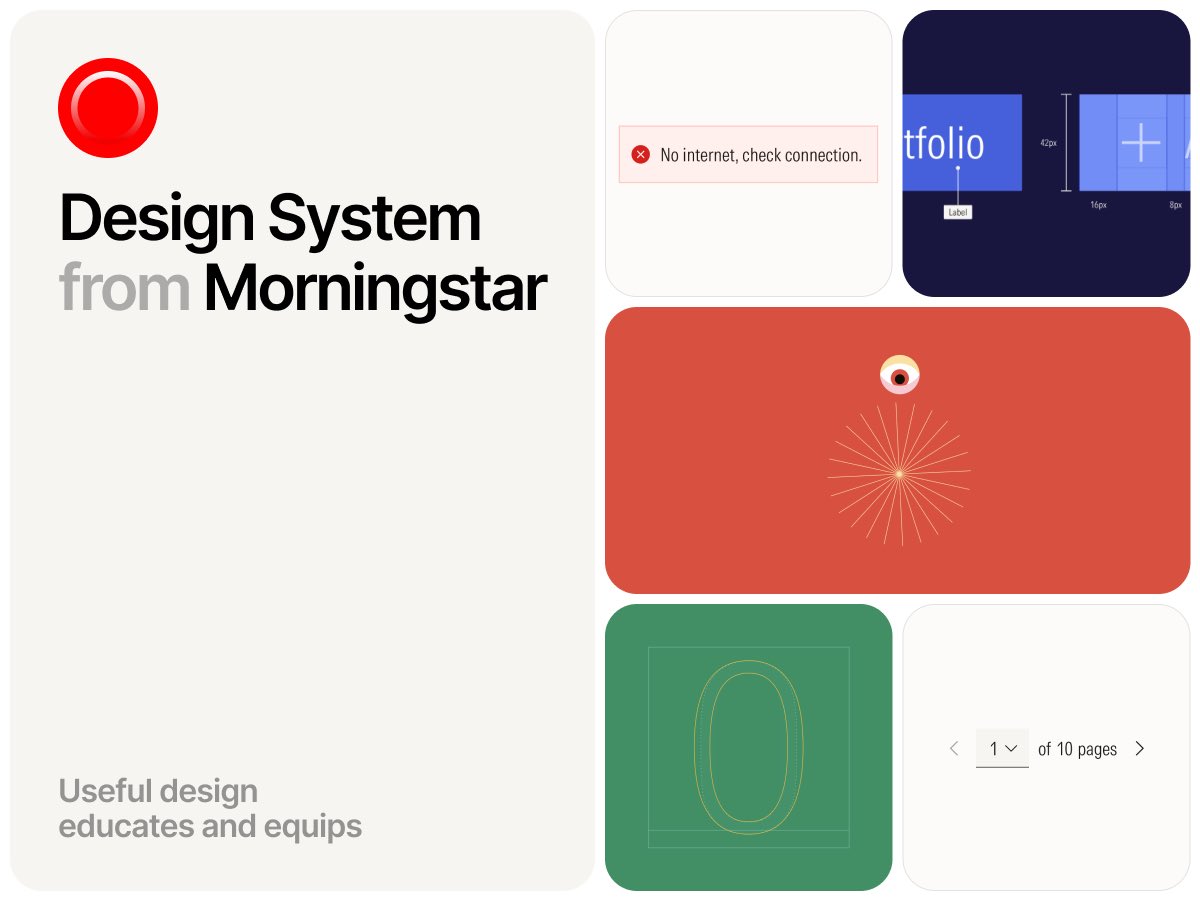 dsgnsystemssurf's tweet image. 1/5 Morningstar #DesignSystem brings together foundations and components to support clear, consistent digital tools for investors. Explore the system: designsystems.surf/design-systems…