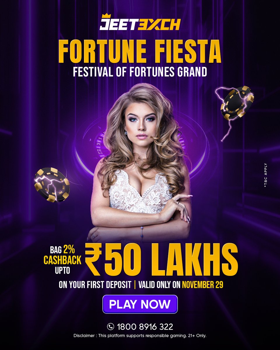 jeetexch's tweet image. Party lights and big moment

Snag 1.5% Cashback Up To ₹30 Lakhs On Your First Deposit
Valid Only Via Bank Transfer On November 28

Click the link in the bio!
+91 9372 277 362
1800 8916 322

#JeetExch #slots #slotgames #slotmachine #megawin #jackpot #bigwin #winbig #winner #lucky
