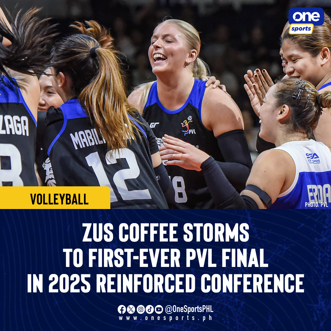 BREWING HISTORY ☕️

The ZUS Coffee Thunderbelles storm into their first-ever PVL Final, stunning the PLDT High Speed Hitters in the 2025 PVL Reinforced Conference semifinals and setting up a championship clash against the Petro Gazz Angels!

#PVL2025 #TheHeartofVolleyball