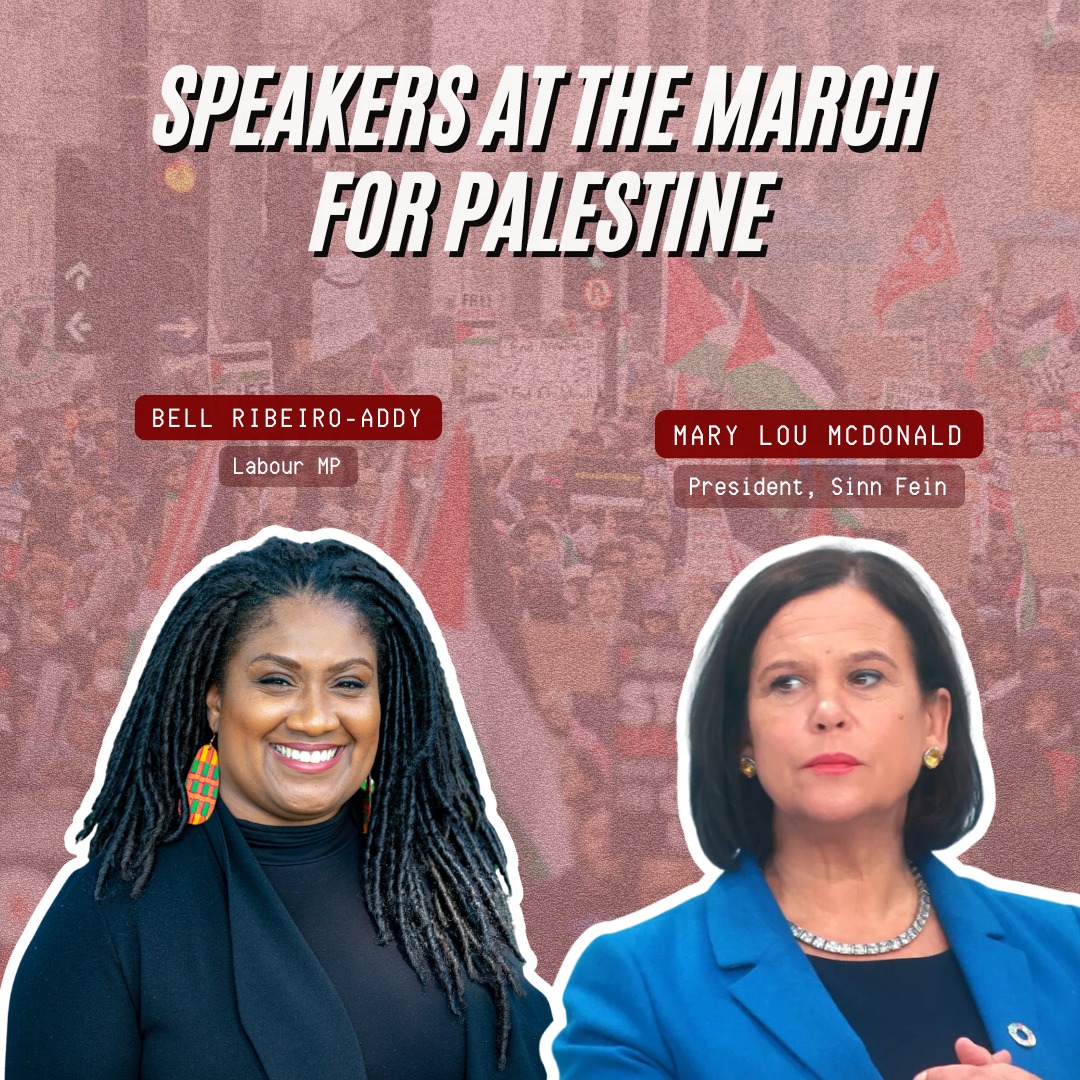 Announcing some the confirmed speakers at Saturday's march for Palestine, taking place on the International Day of Solidarity with the Palestinian people. Many to more to come!

March with us this Saturday, note the new assembly point! 

📍Hyde Park Corner Piccadilly 
⏰ 12 Noon
