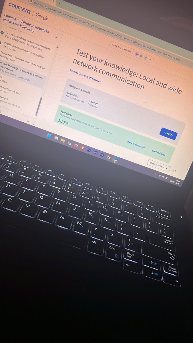 00Santif's tweet image. Day 6: Revisiting my Coursera course and documenting it. Today, I reviewed home network basics, cloud models (IaaS, PaaS, SaaS), and the TCP/IP layers. The move to cloud keeps growing. 🤓☁️

#CyberSecurity #Networking @OnijeC @segoslavia