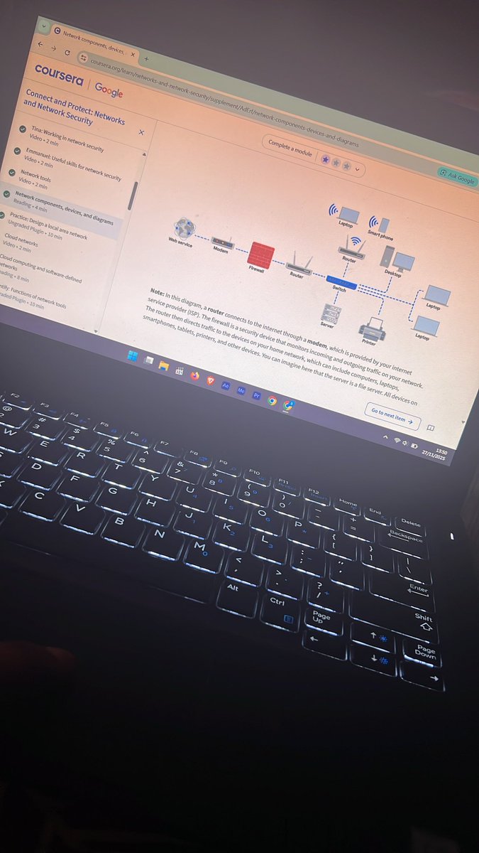 00Santif's tweet image. Day 6: Revisiting my Coursera course and documenting it. Today, I reviewed home network basics, cloud models (IaaS, PaaS, SaaS), and the TCP/IP layers. The move to cloud keeps growing. 🤓☁️

#CyberSecurity #Networking @OnijeC @segoslavia