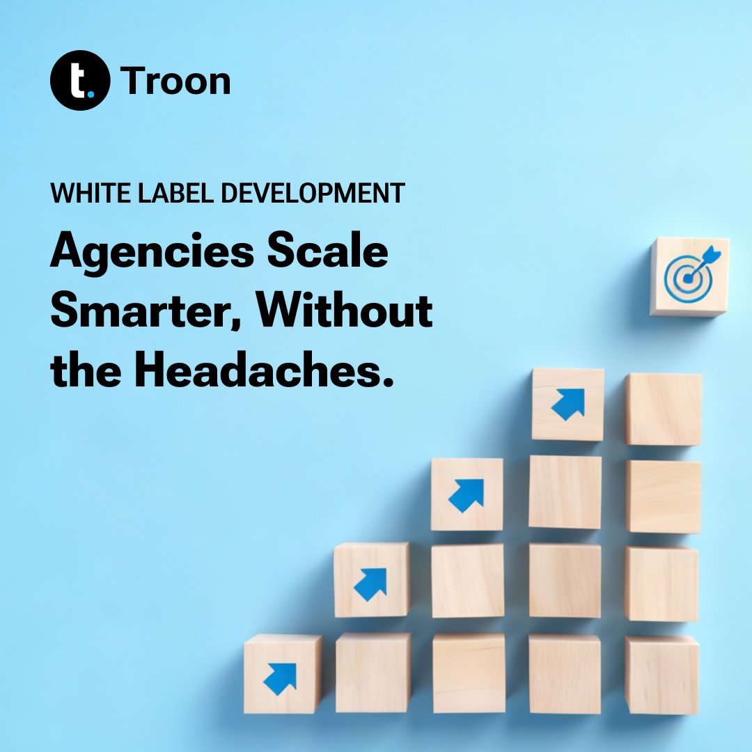 TroonTechnology's tweet image. Agencies, founders &amp;amp; growing businesses all face the same challenge:

✅You need to deliver more.
✅But your team can only stretch so far.
✅Hiring full-time devs isn’t always practical.

That’s where White Label Development Services come in.

Ready to scale smarter? Let’s talk.