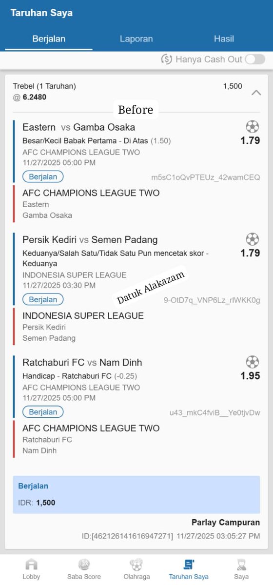 parlay_datuk23's tweet image. SAHH JP BILL SORE, 27 November 25.
INFO  WA : 083173101165 heylink.me/datuk_alakazam/
#AbracadabraOnViu #ExploreGalaxyWay #GalaxyZFold7 #PrayForSumatera #DareYouToDeath #Arsenal #medanbanjir #Sibolga #Aceh #agaklaen #zonauang #uefachampionsleague #JUDIONLINE #parlay #Sepakbola