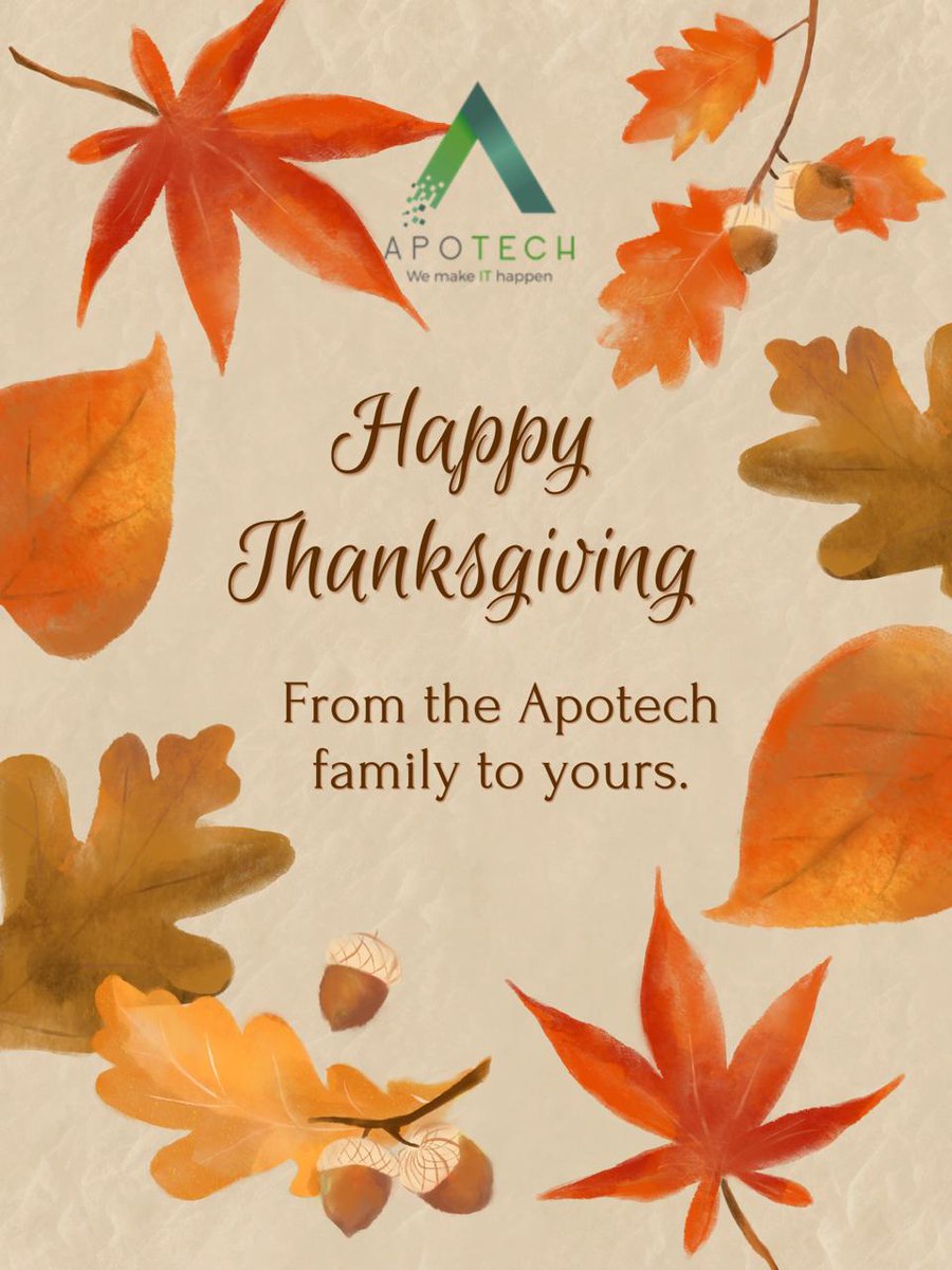 apotechgroup's tweet photo. Happy Thanksgiving! https://t.co/0eS34jHx4v