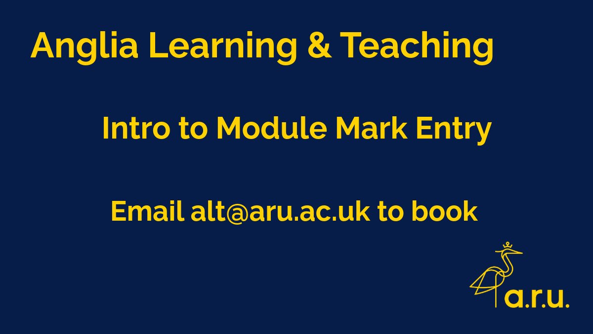 AngliaLTA's tweet image. Intro to MME 
Friday 28 November | 2-3pm 
Join us for an overview of the e:Vision tool Module Mark Entry, which @AngliaRuskin has developed to help return marks back to ASTRA (replacing the paper-based Marksheet process)
aru.ac.uk/anglia-learnin…