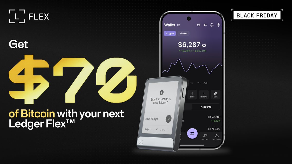 Black Friday reminder: [ ] Buy a Ledger Flex [ ] Get $70 of Bitcoin [ ]  Keep stacking sats