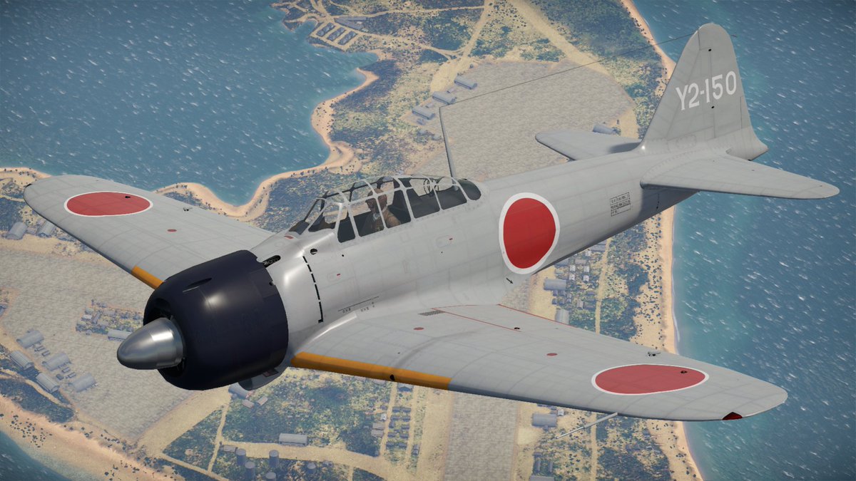 zero2152c's tweet image. ウェーク島の零戦二二型は以前に白黒写真を元にユーザースキンで再現したのですが、敵味方識別帯や白縁など思ったより的を得ていたみたいですね。
live.warthunder.com/post/1104505/e…