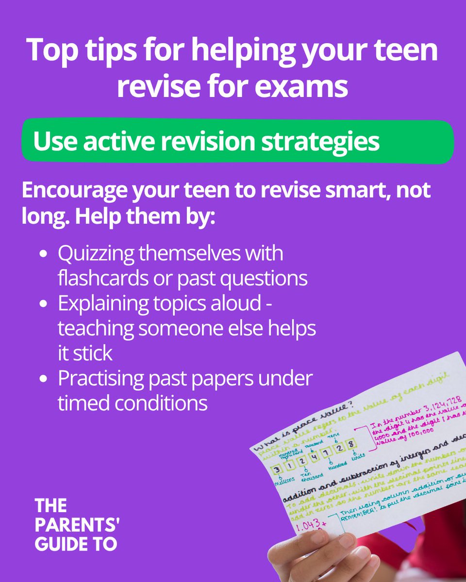 Parentsguideto's tweet image. ... #study

You may not know much about the content of the subjects they&apos;re studying, but you can still help your teen revise.

***Follow us for more tips and join parent club for our series of study tips: ow.ly/fT9Z50Xx5zq***

#Post16 #Post18 #mocks #exams #revision