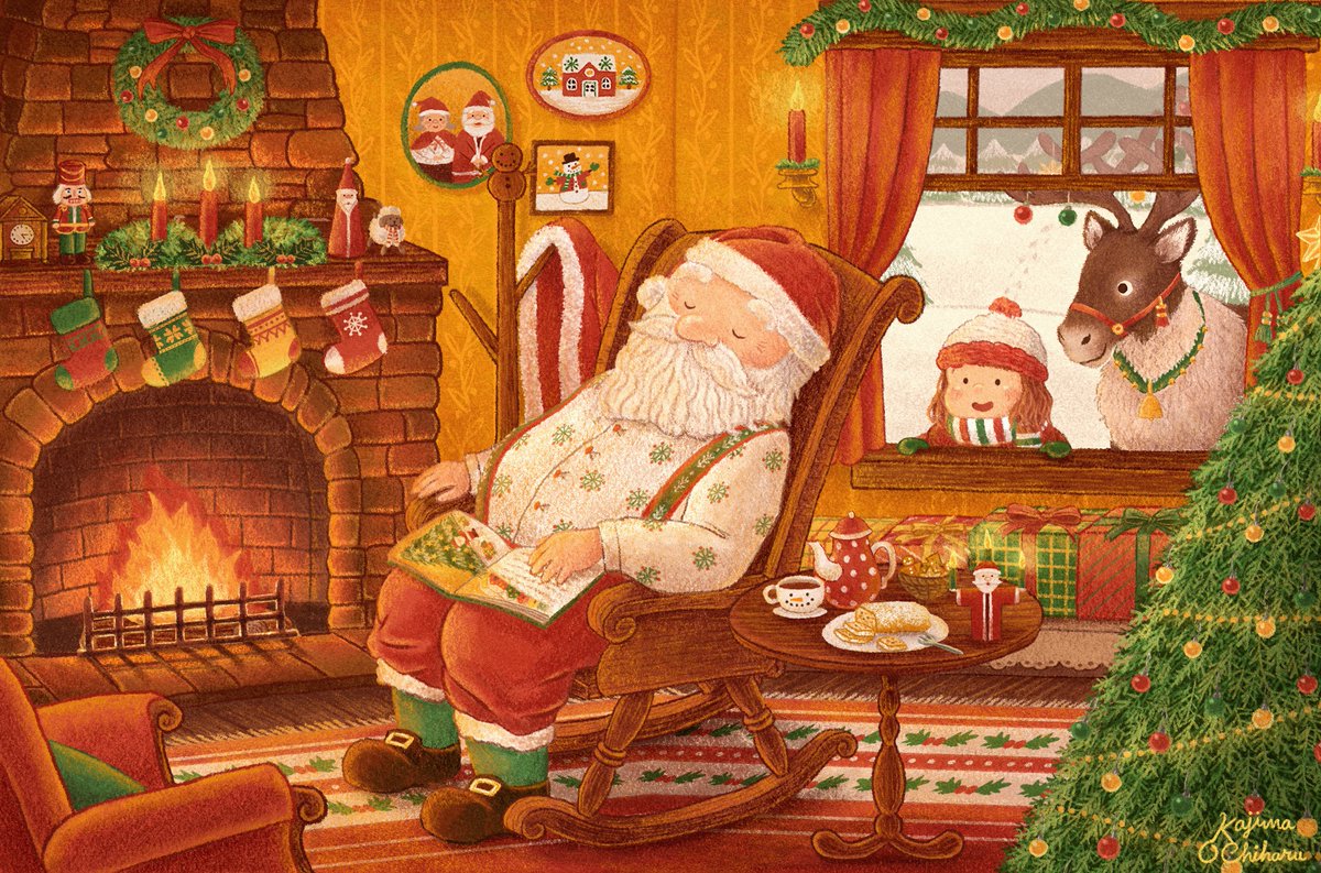 いねむりサンタさん💤

#クリスマスイラスト
#illustration #Christmas