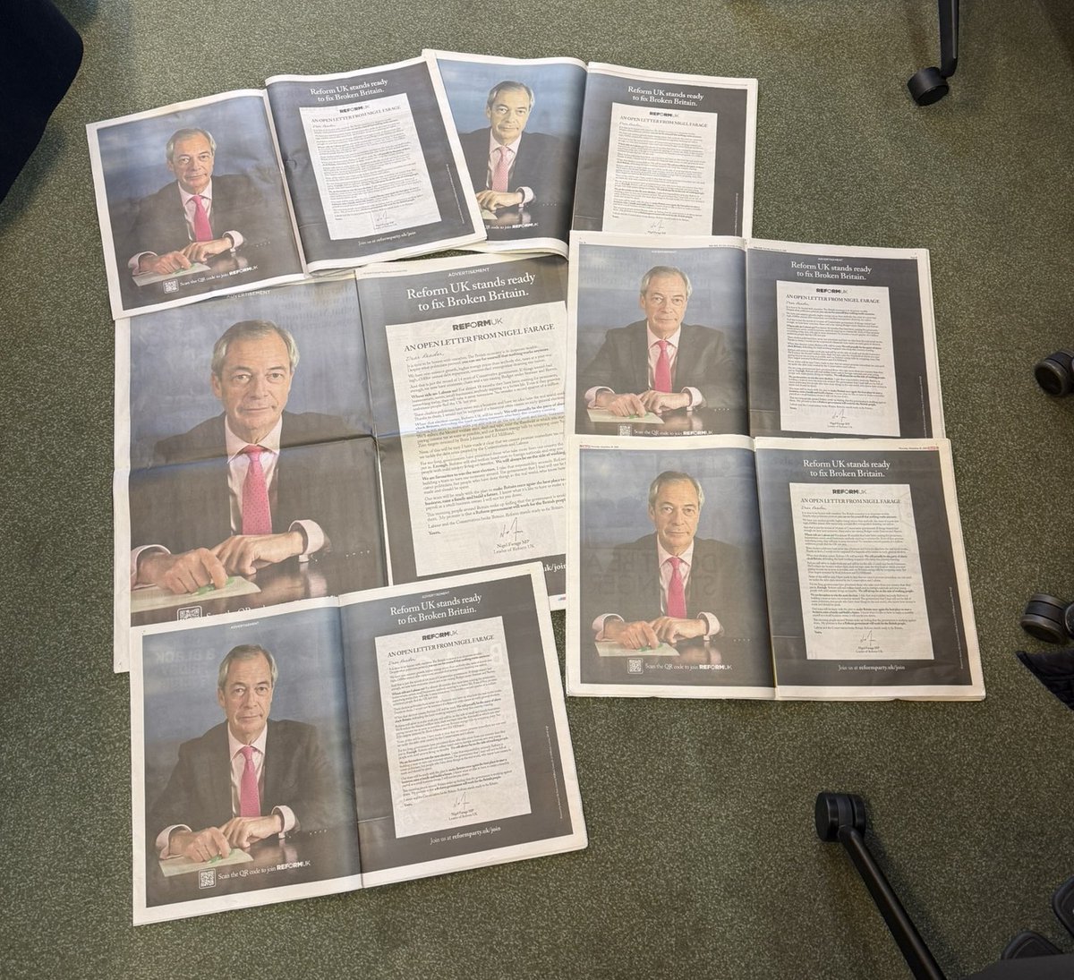 I just spent £800k on advertising in an attempt to distract attention from the fact that I was a teenage Nazi, one of my Reform mates was a Russian asset and I bought a house in a dodgy deal.