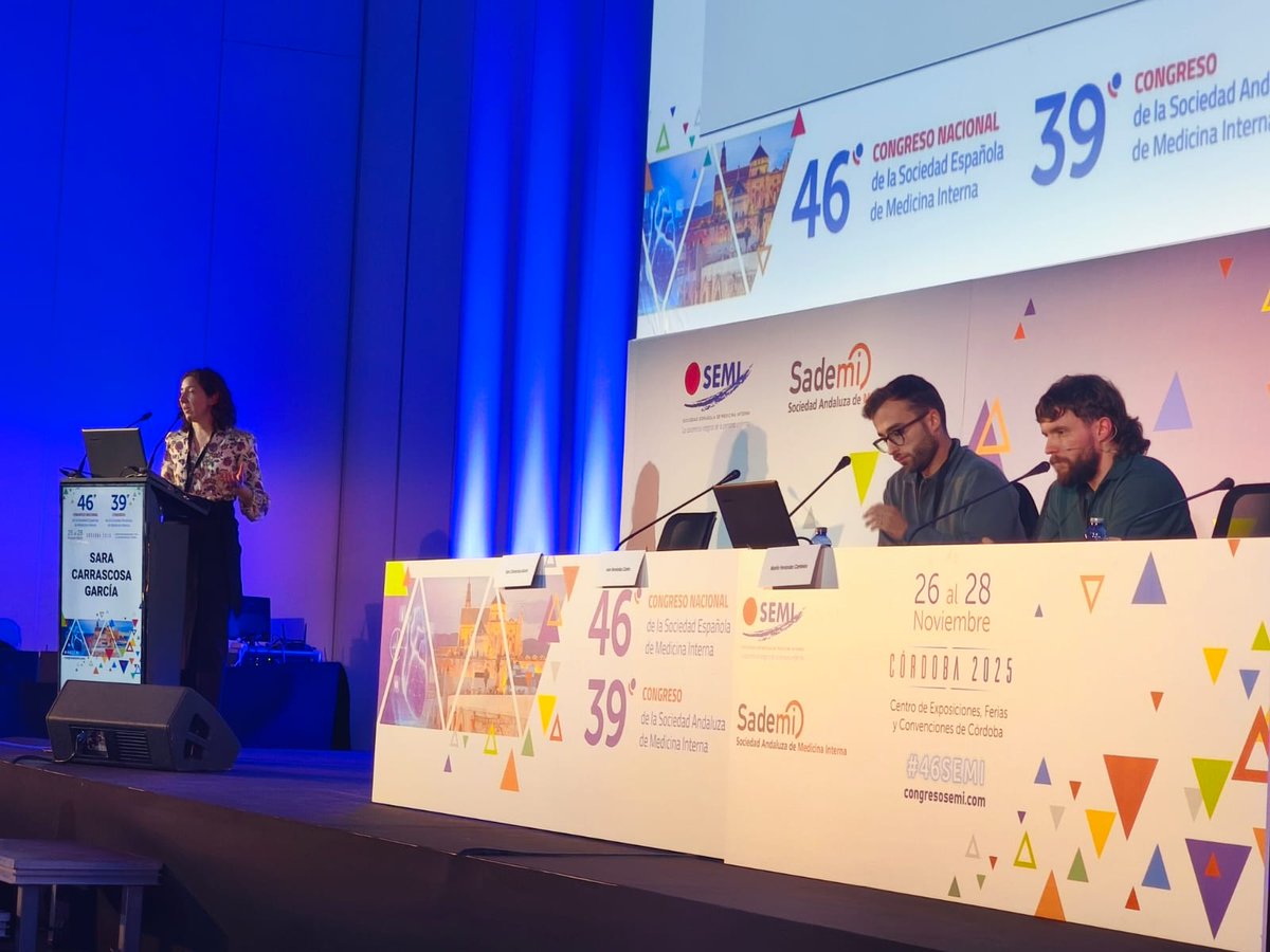 La Dra. Sara Carrascosa García abre el Encuentro con el experto sobre Drogas sintéticas, principales síndromes derivados de su consumo. 
"El auge de las drogas sintéticas obliga al internista a conocer los principales tipos, su clínica y su manejo".

#46SEMI #DrogasSintéticas