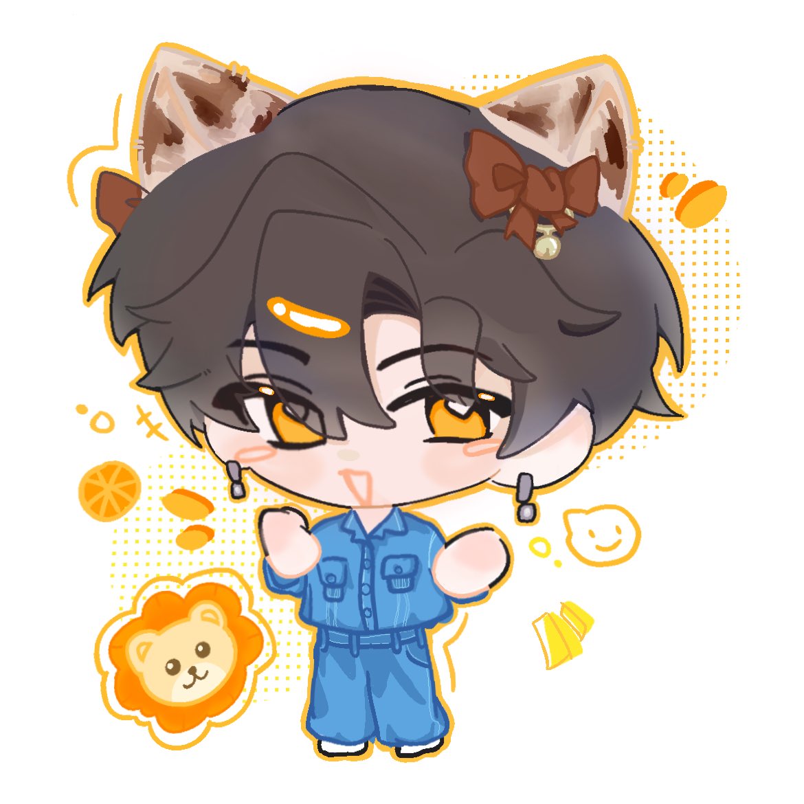 Asuka2447380526's tweet image. 画了上海c6bar一日店长造型🦁

#郭震 #guozhen #グオジェン #궈쩐