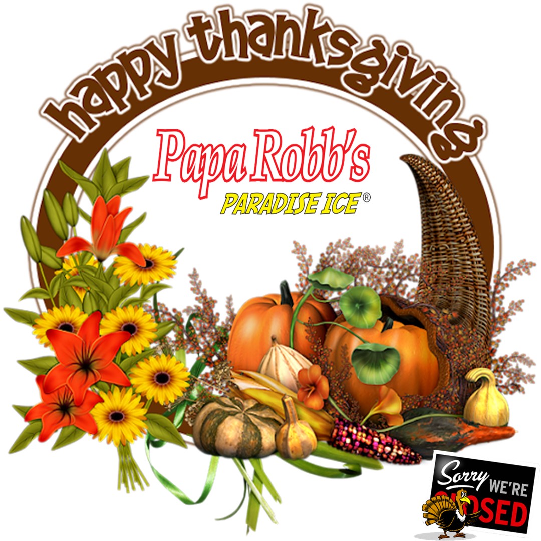 Papa_Robbs's tweet image. Have a Safe &amp;amp; Happy Thanksgiving. Hope to see you Friday.
#PapaRobbs #IceCream #Playground #ConcordNC #PapaRobbsParadiseIce