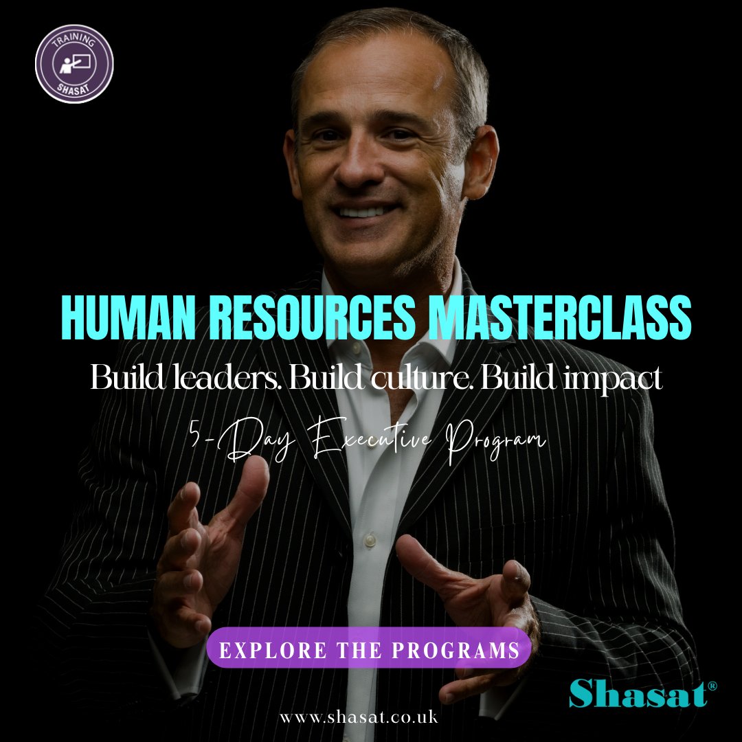 GlobalIFRSdesk's tweet image. In an AI-driven world, human capability becomes the ultimate competitive advantage. Our HR Masterclass helps leaders unlock it.
HR Leadership &amp;amp; Strategy | 5-Day Executive Program | Shasat | shasat.co.uk/product-catego…
#HRLeadership #HumanResources, #WorkforceTransformation,…