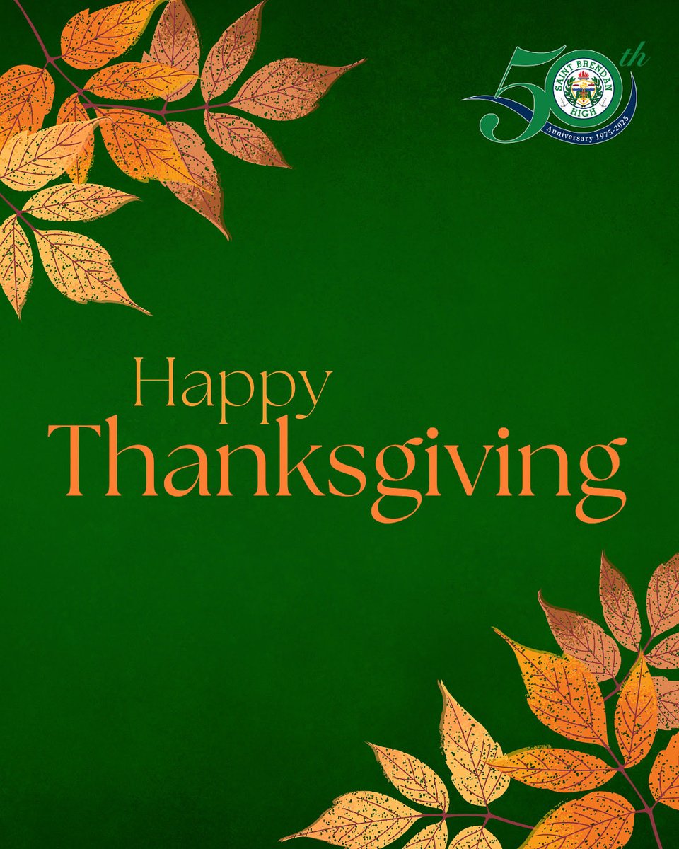 StBrendanHigh's tweet image. With so much to be grateful for, we give thanks to the Lord for our many blessings on this Thanksgiving. 
#stbrendanhigh #sabrefaith #sabrecampusministry