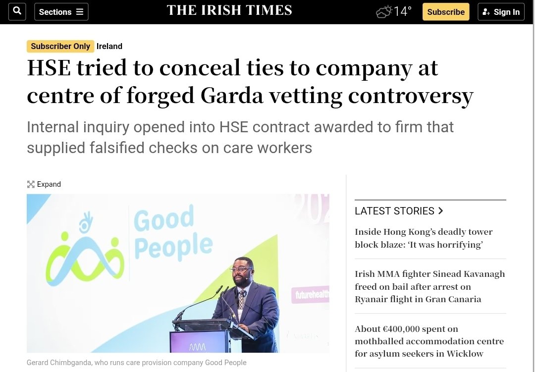 an_brasan's tweet image. HSE tried to conceal ties to an African run company that forged Garda vetting documents.

In Summary:
• Bernard Gloster, former CEO of the hugely corrupt Tusla, is now CEO of the HSE.
• Tusla paid €8.1 million to Good People Homecare for emergency child placements between &apos;22…