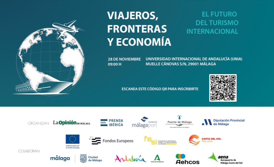 Mañana a las 9:00h celebramos en la sede de la UNIA del Puerto de Málaga el foro “Viajeros, fronteras y economía: el futuro del turismo internacional”, un espacio para analizar los retos y oportunidades que marcarán en los próximos años.
 
#puertodemalaga #malagaport