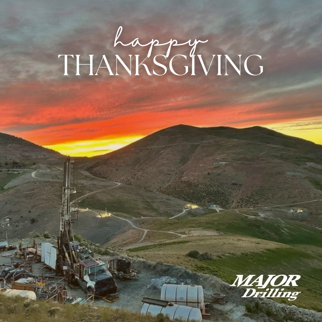 Happy #Thanksgiving to our U.S. team members across the globe! We’re thankful for your hard work and commitment to your teams, and wish you and your loved ones a safe and joyful holiday. 🇺🇸

#MajorDrilling 45 Years