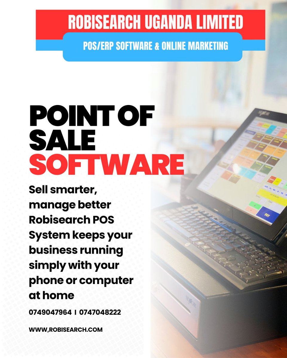 RobisearchUg's tweet image. Your business, our technology — Robisearch Uganda Limited delivers trusted digital solutions. Call 0749047964 / 0747048222 or visit robisearch.com  #RobisearchUganda #InnovationForGrowt