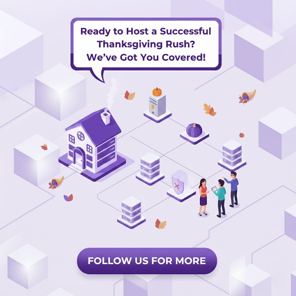 accuwebhosting's tweet image. Thanksgiving traffic surges can expose weak hosting setups, from slow load times to security risks.

A scalable, secure hosting environment ensures:
• Consistent performance under heavy traffic
• Strong protection against cyber threats
• Reliable uptime during peak business…