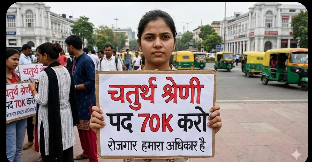 RinkuTuhaniya's tweet image. &quot;वादे नहीं, अब रोजगार चाहिए,
चतुर्थ श्रेणी में पूरे 70 हजार पद चाहिए।&quot;
#चतुर्थ_श्रेणी_पद_70K_करो