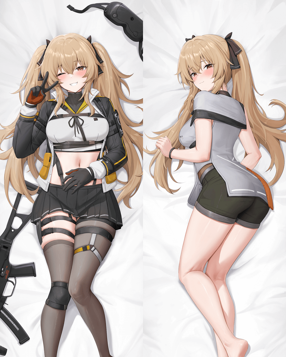 HeartClubArt's tweet photo. UMP9 is finally here... Lenna is ready for family time :3

Dakimakura art by @cbmus37