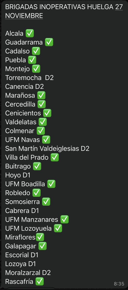 ‼️Nuevo día de HUELGA INDEFINIDA‼️

El 100% de las brigadas INOPERATIVAS y sin realizarse trabajos preventivos por la irresponsabilidad de <a href="/Grupo_Tragsa/">Grupo Tragsa</a> y la <a href="/ComunidadMadrid/">Comunidad de Madrid</a>. 

¡¡Seguimos FUERTES Y UNIDOS hasta vencer!! 

LINK PARA APOYAR LA HUELGA ⬇️⬇️

goteo.cc/bomberosforest…