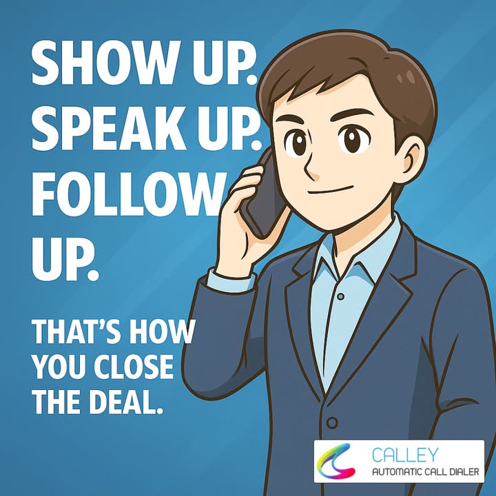 getcalley's tweet image. 💼 The formula for closing isn’t complicated:
👉 Show up.
👉 Speak up.
👉 Follow up.

📞 Do this consistently, and the deals take care of themselves.

bit.ly/3K07SRL?utm_so…

#AutoDialer #SalesSuccess #ColdCalling  #Insurance #Sales  #Entrepreneur #Dashboard #Productivity #SME