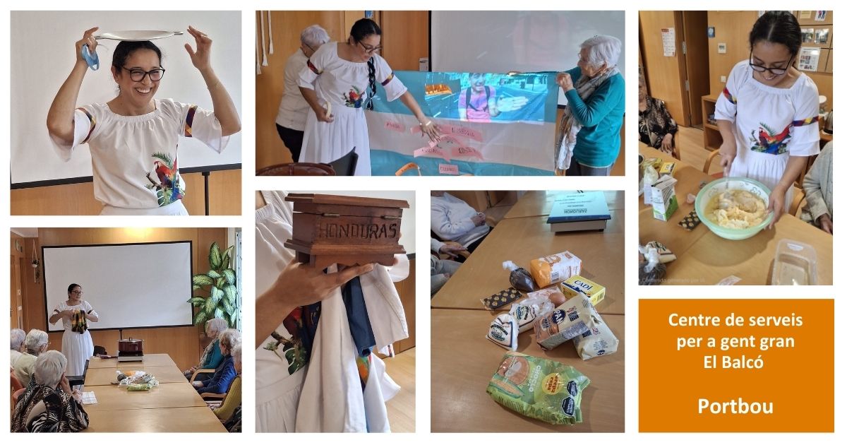 🏡 Centre de serveis per a gent gran El Balcó de Portbou
Al taller “Cuines del món" hem "viatjat" a Hondures de la mà de la Grece, gerocultora del centre, que ens ha mostrat costums i tradicions. El plat protagonista han estat els “tamales”, que hem pogut cuinar i degustar!