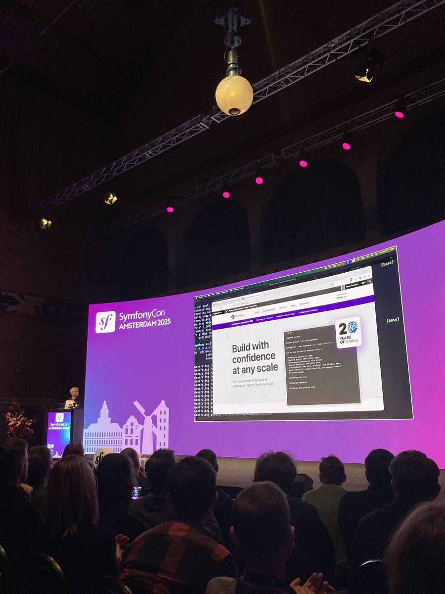 upsundotcom's tweet image. @fabpot just dropped Symfony 8.0 on stage 🚀 If you know it, do it live. #SymfonyCon