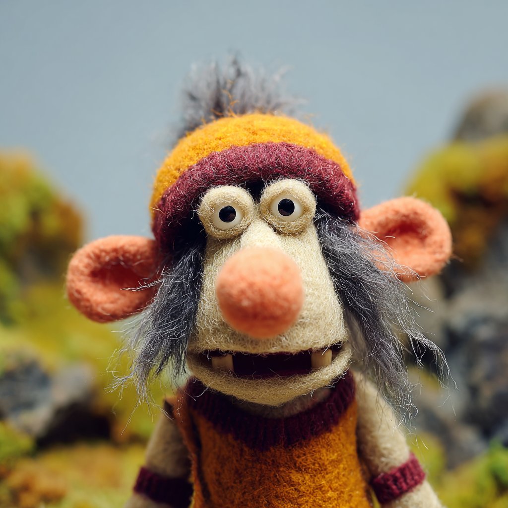 Felt stop-motion characters
