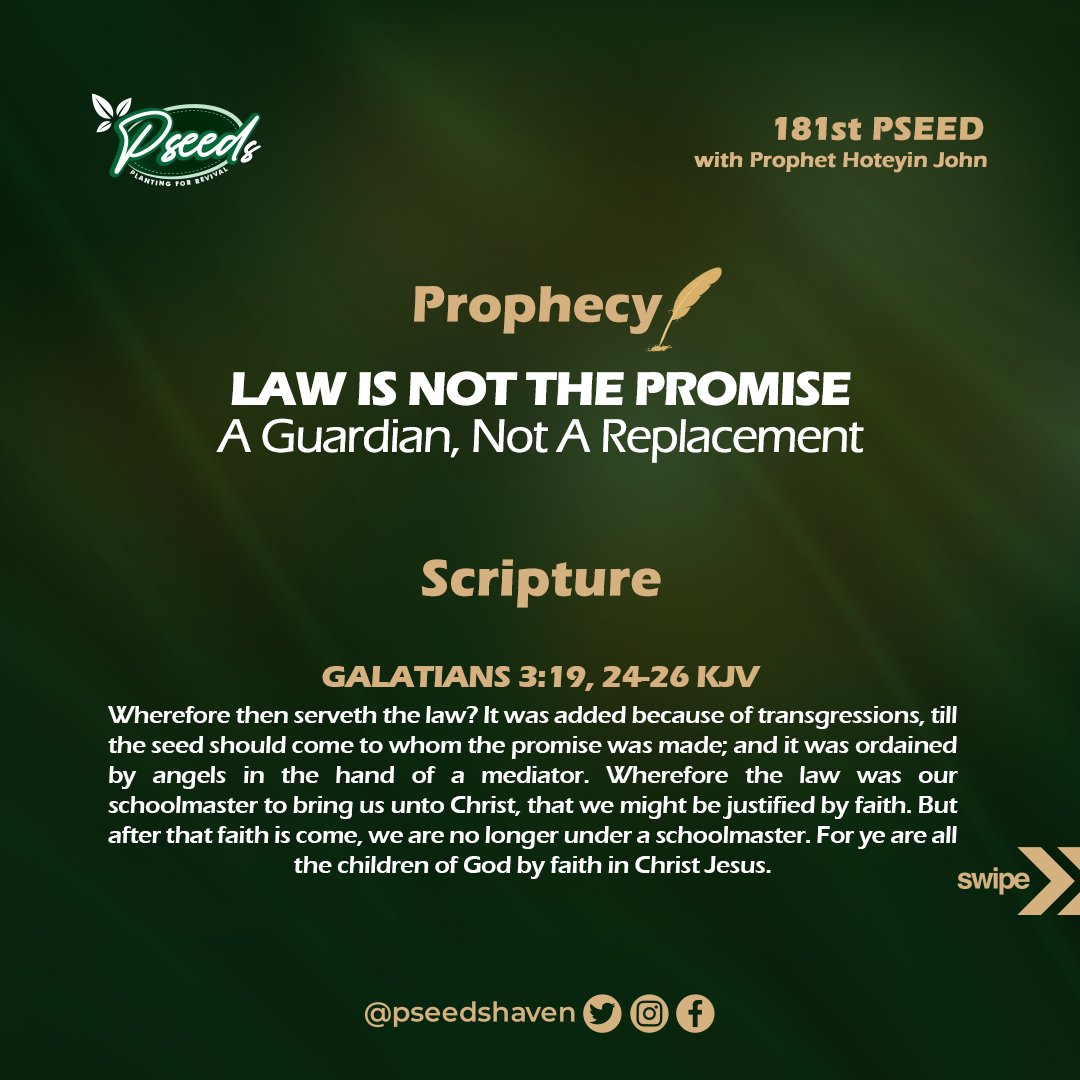pseedshaven's tweet image. The 181ST PSEED
LAW IS NOT THE PROMISE
A Guardian, Not A Replacement
Read &amp;amp; Stay Blessed
.
#prophecy #scripture #exposition #exhortation #decree #pseeds