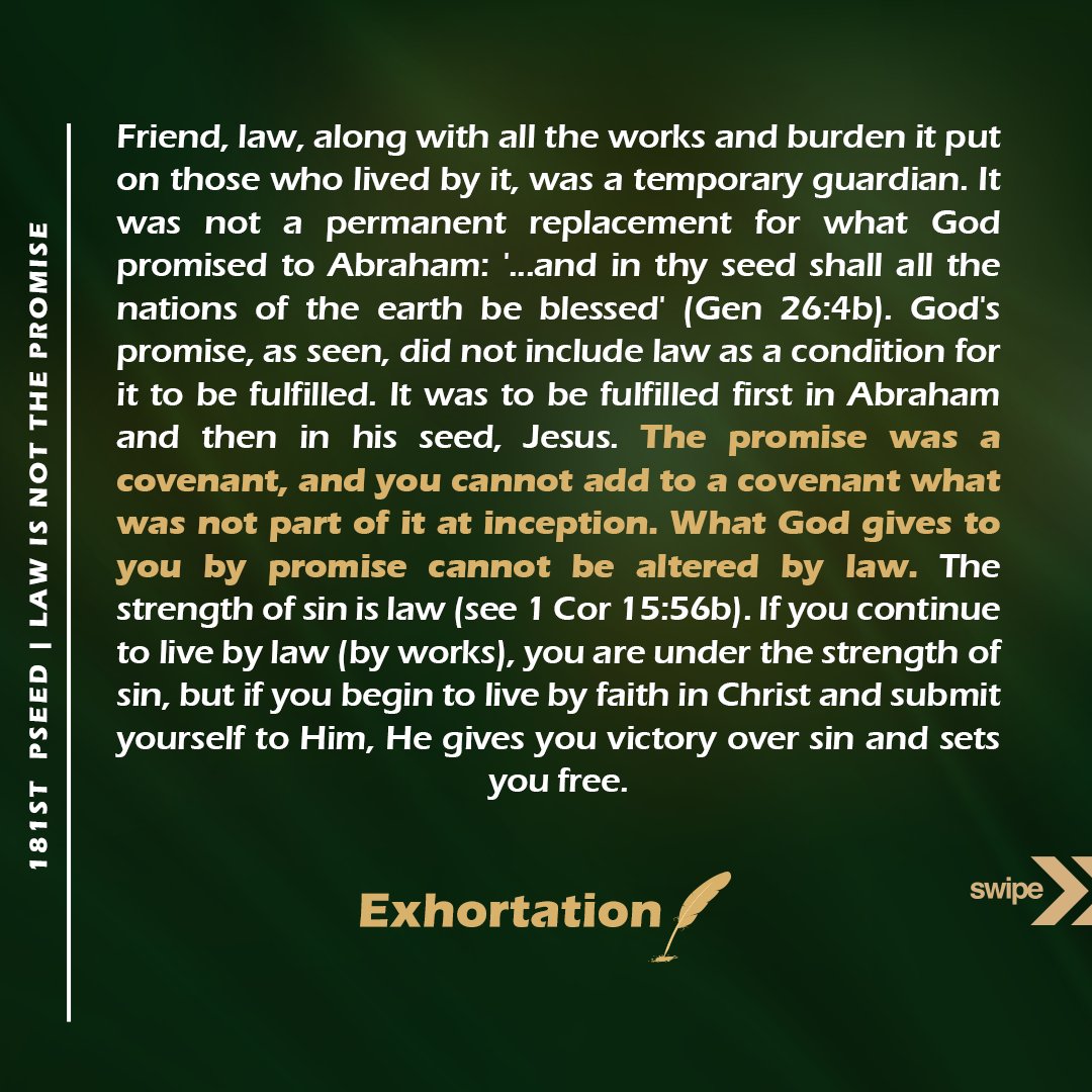 pseedshaven's tweet image. The 181ST PSEED
LAW IS NOT THE PROMISE
A Guardian, Not A Replacement
Read &amp;amp; Stay Blessed
.
#prophecy #scripture #exposition #exhortation #decree #pseeds